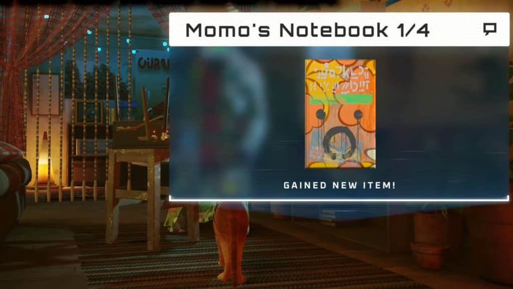 momo's notebook in stray game