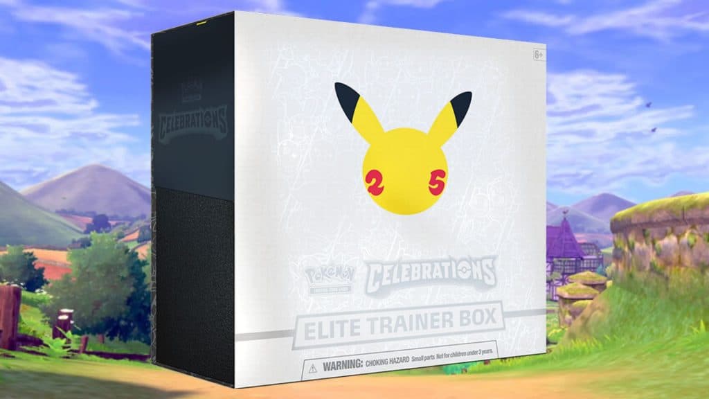 Elite Trainer Box in front of a POkemon Background