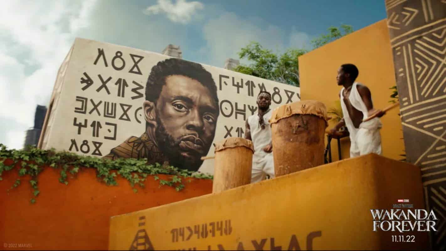 Chadwick Boseman mural in Wakanda forever
