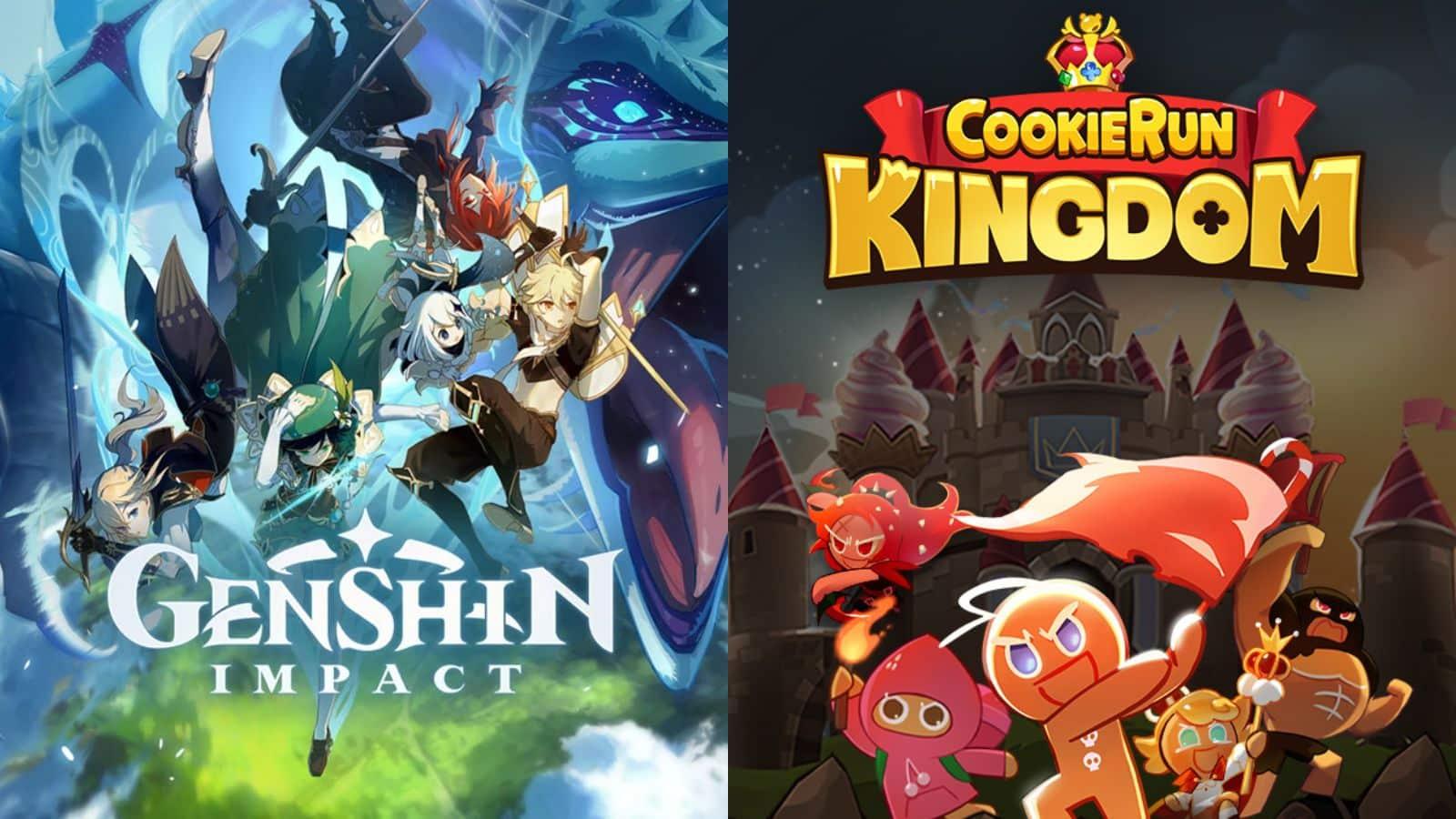 Cookie Run Kingdom and Genshin Impact covers