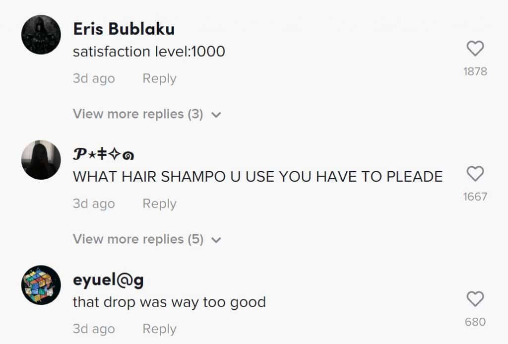 TikTok hair comments