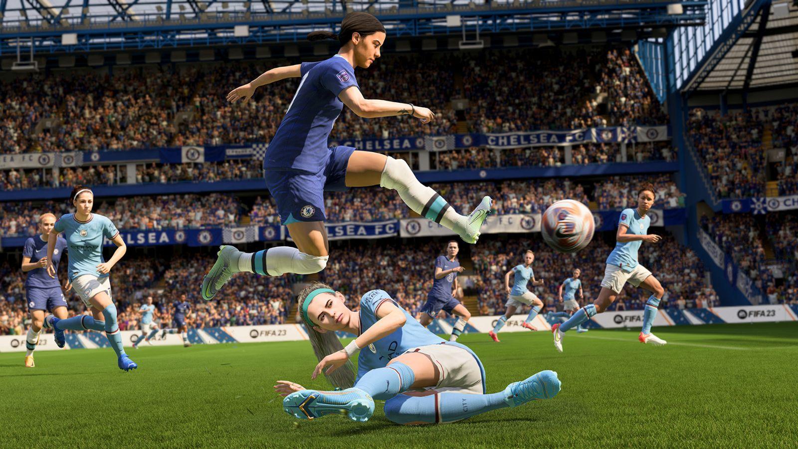 FIFA 23 palyer tackling