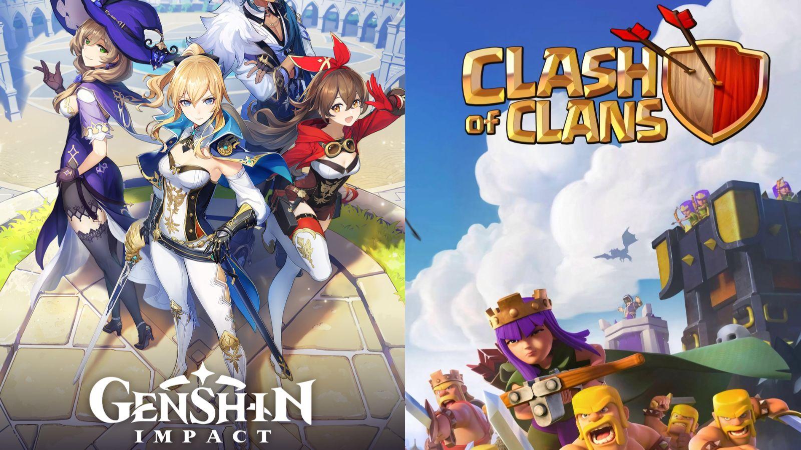 Clash of clans and Genshin Impact