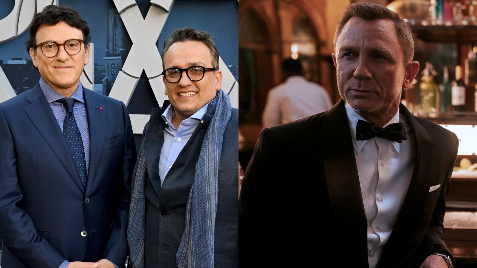 The Russo Brothers and Daniel Craig as James Bond