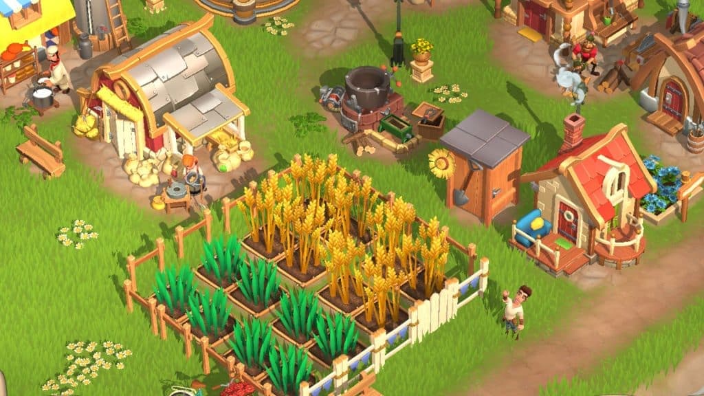 Building a farm in Sunrise Village