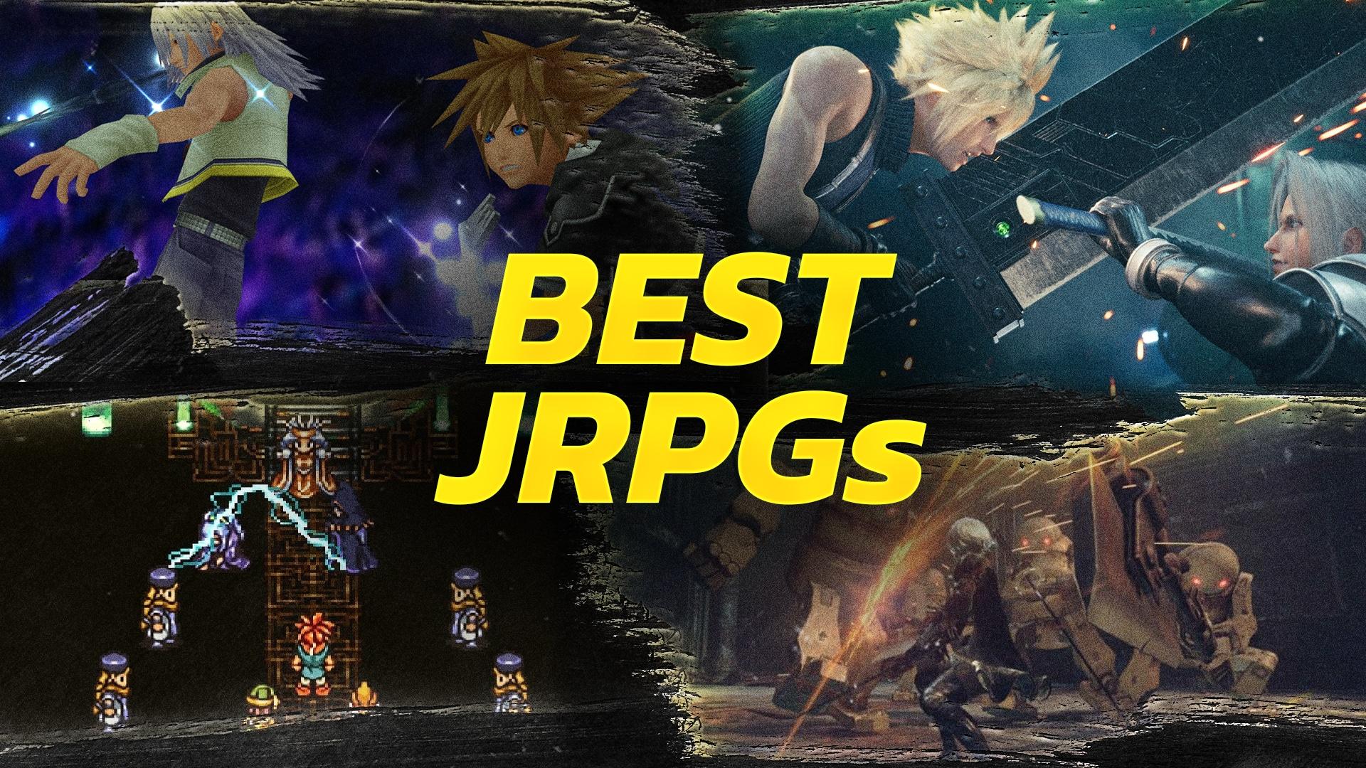 an image with screenshots of JRPG games