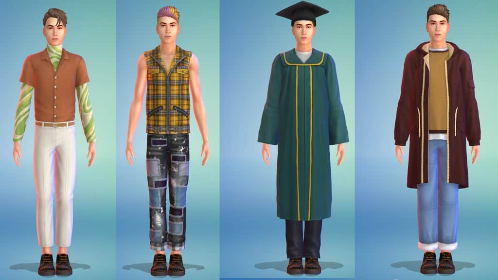 masculine framed items in the sims 4 High School Years