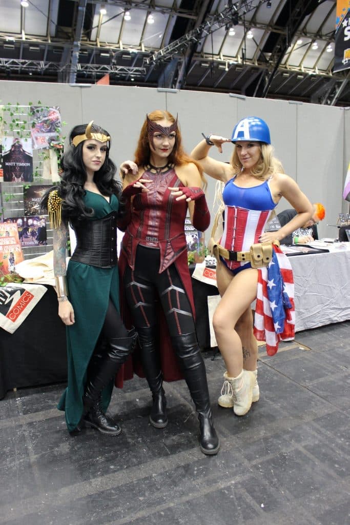 Loki, Scarlet Witch, and Captain America (MCU) cosplay