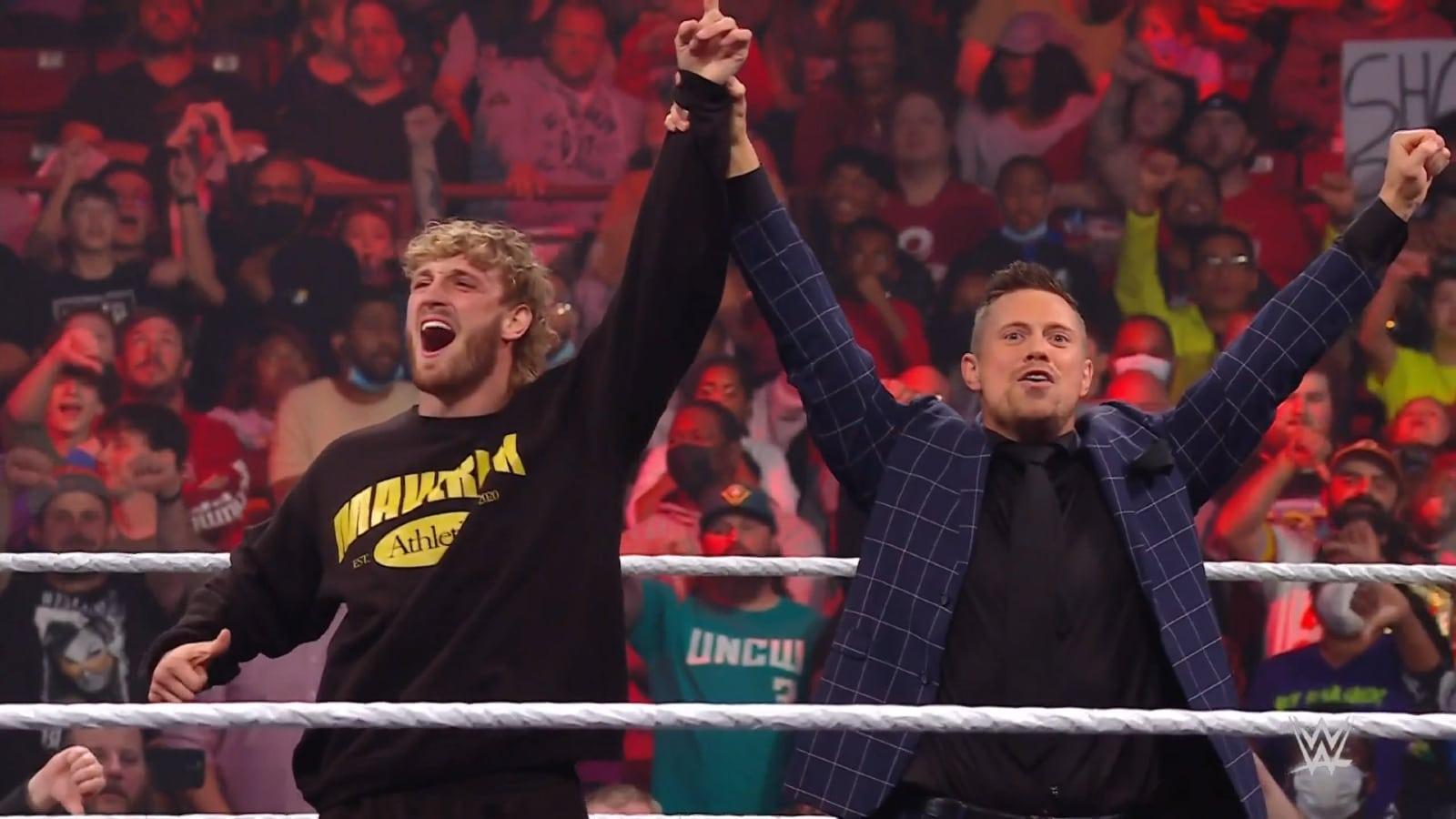 The Miz and Logan Paul at WWE Raw