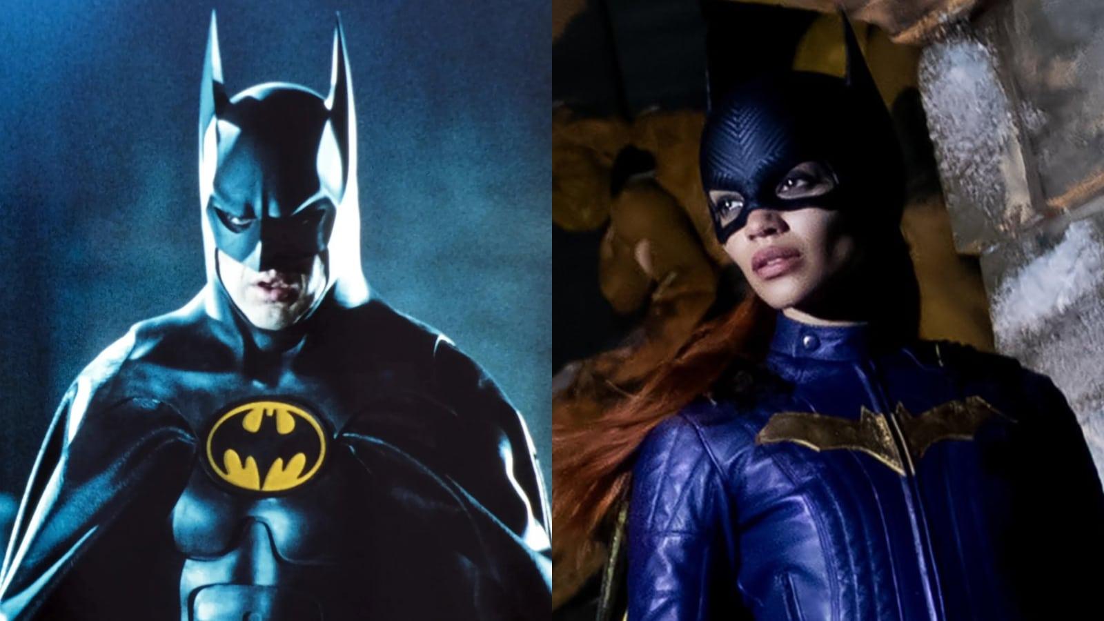 Michael Keaton as Batman and Leslie Grace in the canceled Batgirl movie