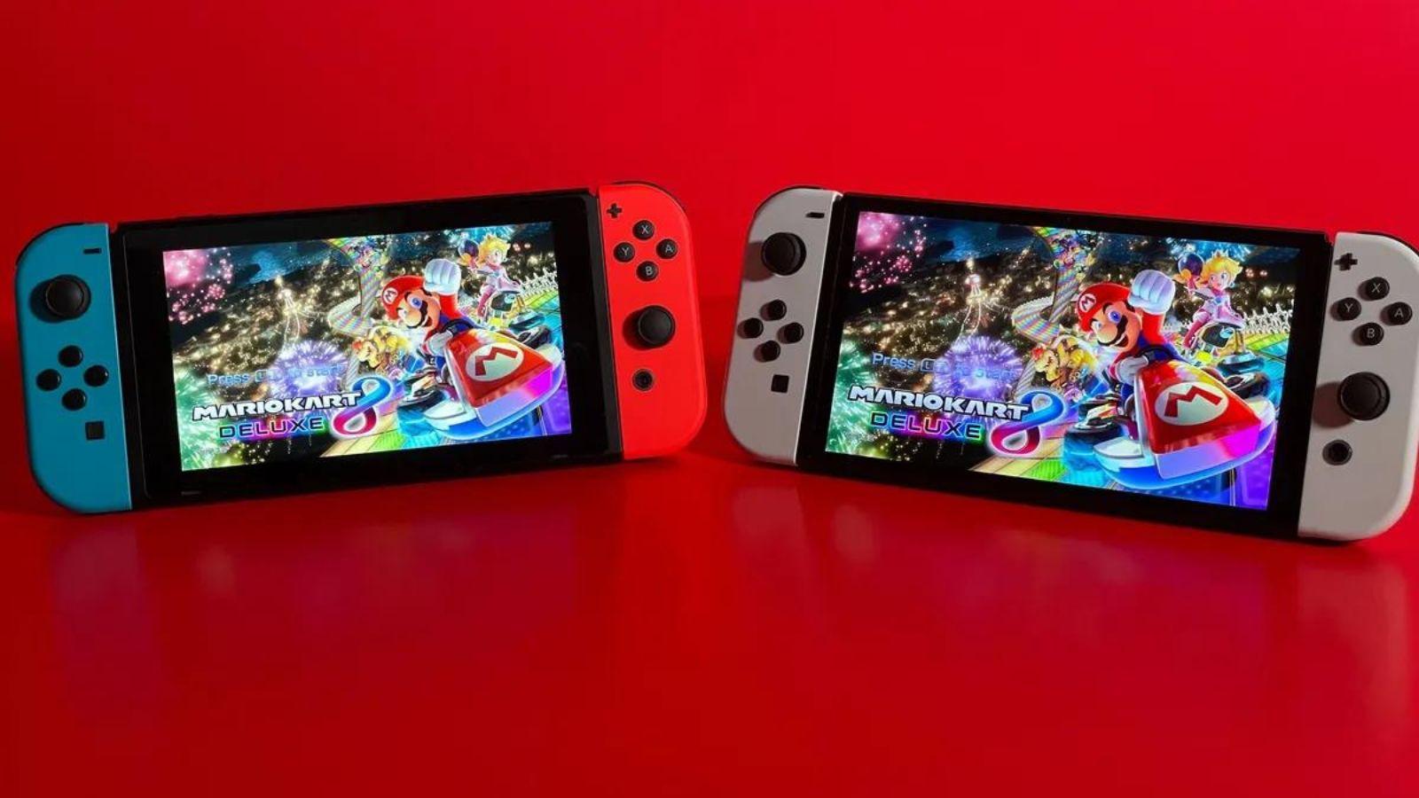 Two Nintendo Switch consoles