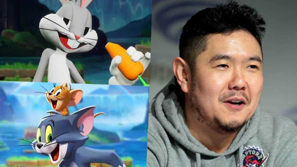 an image of Bugs Bunny, Tom & Jerry from MultiVersus and Eric Bauza