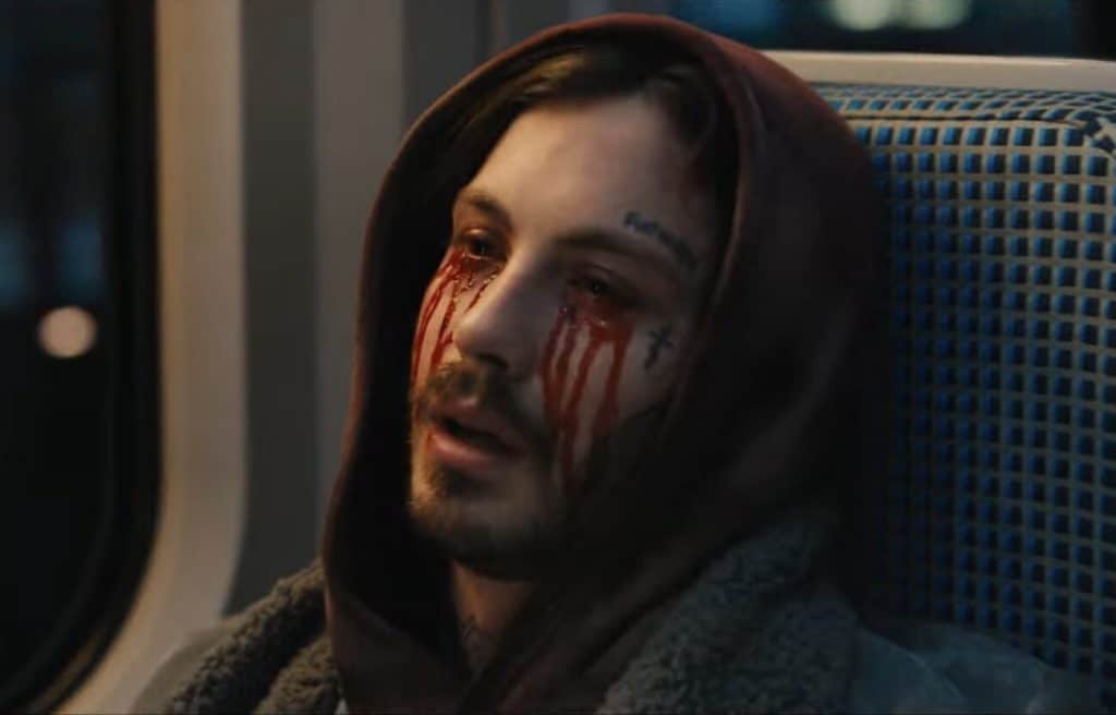 Logan Lerman as the Son in Bullet Train