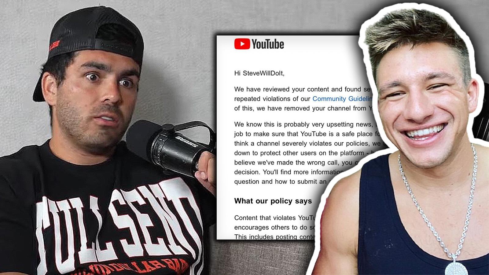 NELK Boys shocked by SteveWillDoIts crazy YouTube ban