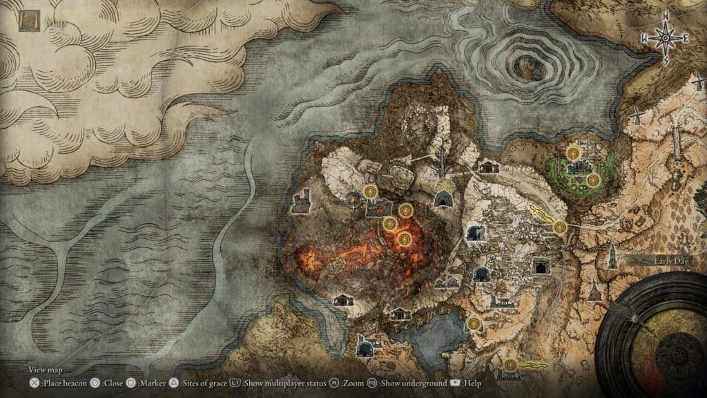 Volcano manor map