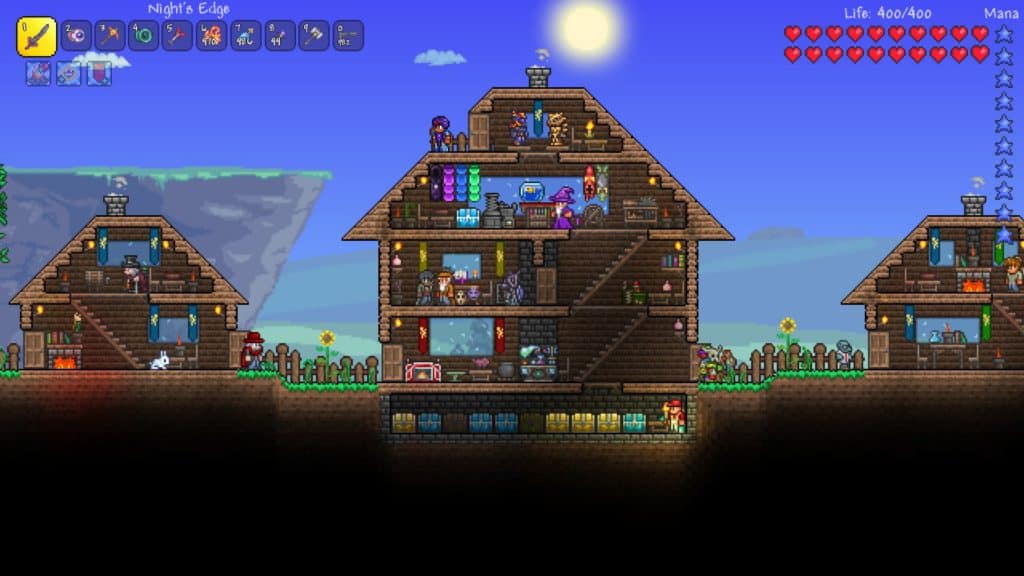the inside of buildings in terraria