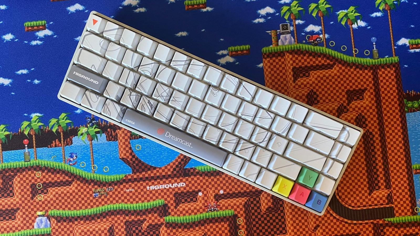 Sonic X Higround Dreamcast Keyboard on sonic mousepad