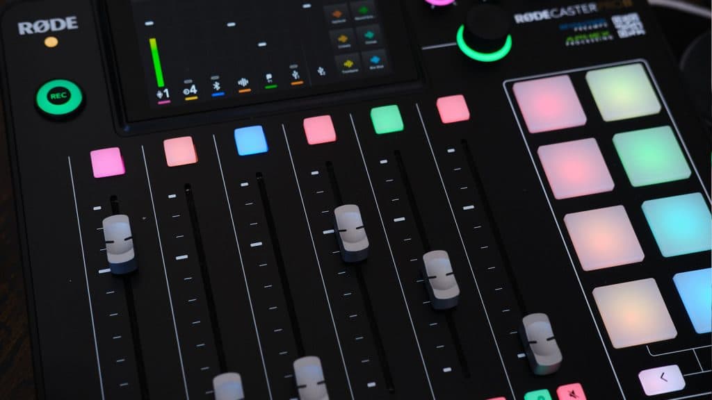 Top down image of the Rodecaster Pro 2