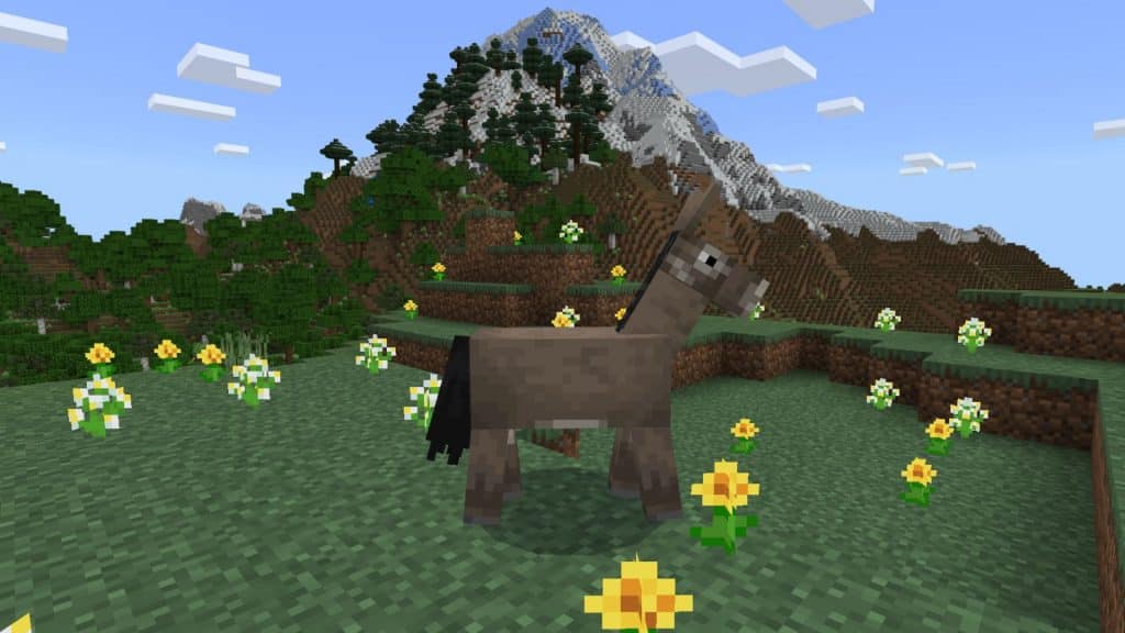 Minecraft donkey walking