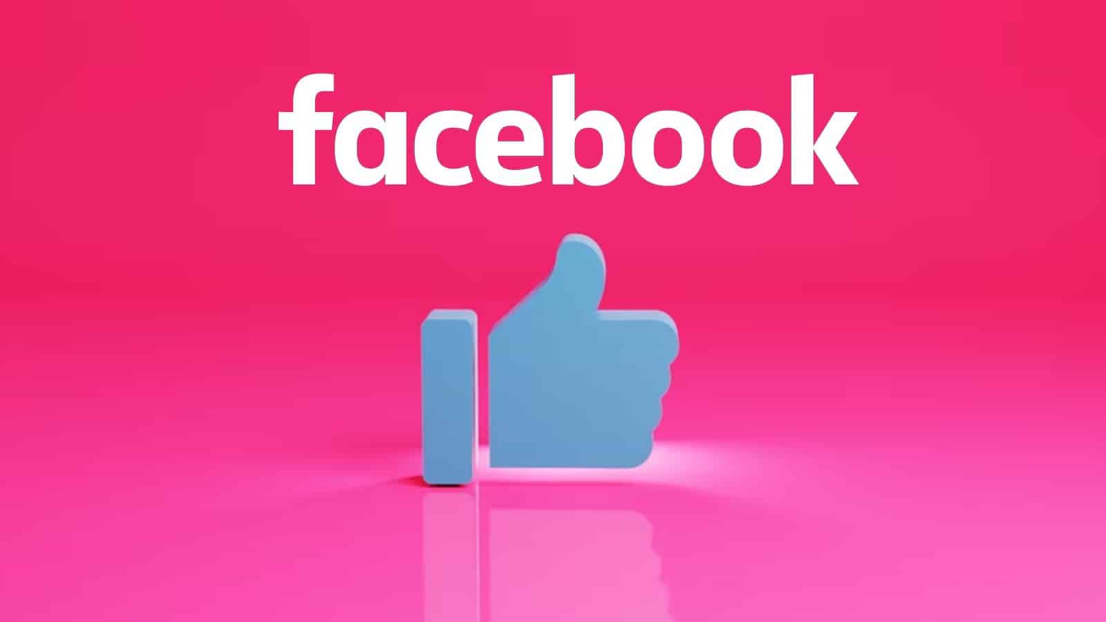 Facebook Like icon with logo and pink background