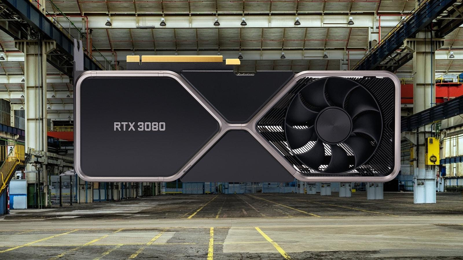 RTX 3080 in an empty factory