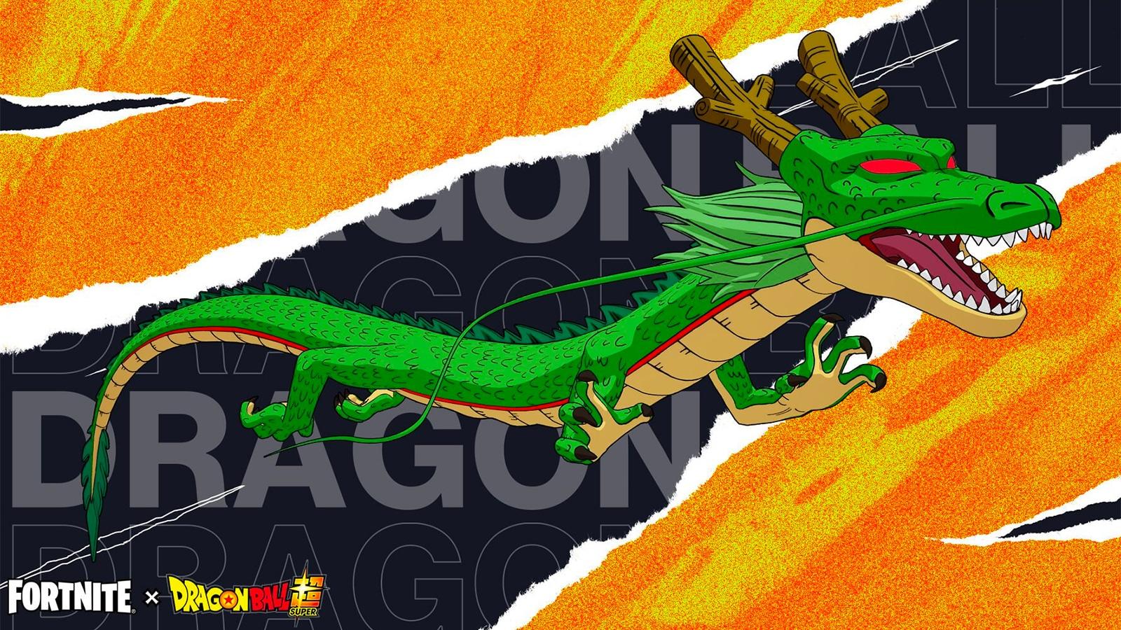 The free Shenron Glider from the Dragon Ball quests in Fortnite