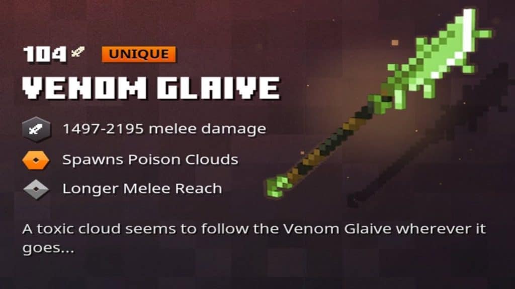 Venom glaive description