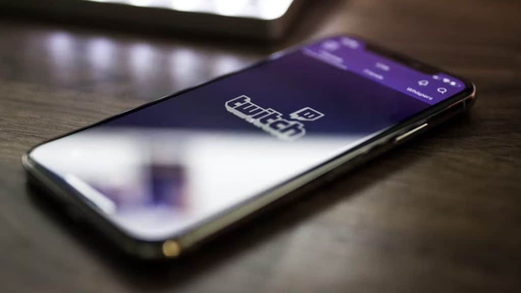 Smartphone with Twitch homepage
