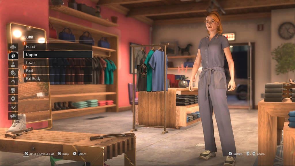 Screenshot of Saints Row Boss in a clothes store in Santo Ileso