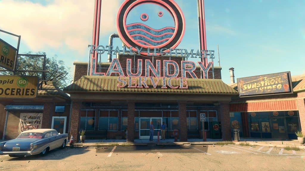 Gameplay screenshot of Laundry Service criminal venture in Saints Row