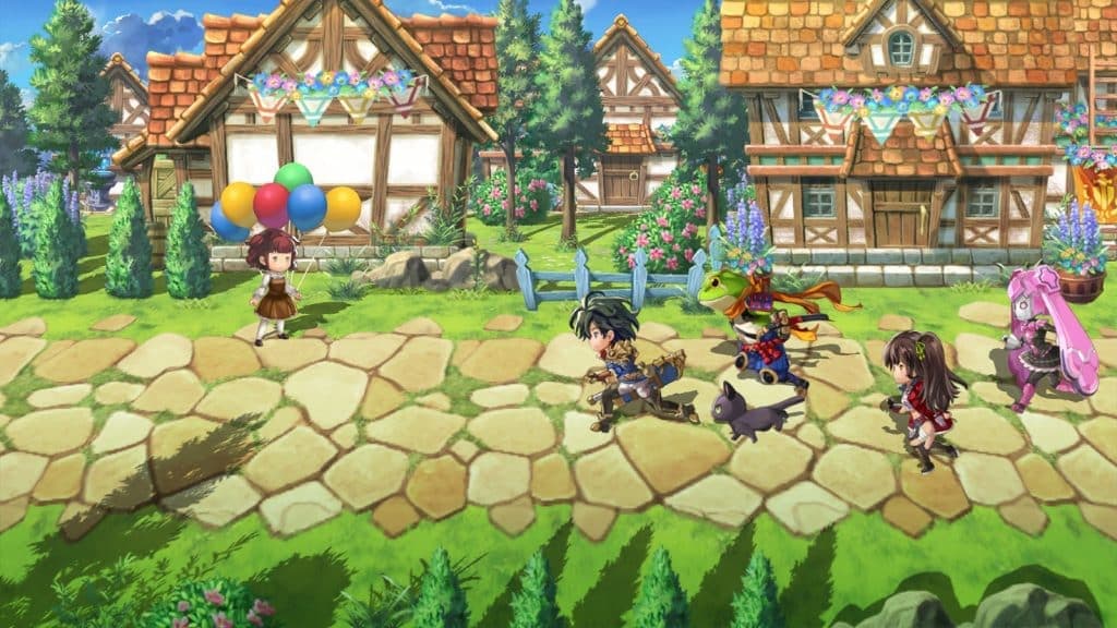 A screenshot from Another Eden, a game like Genshin Impact.
