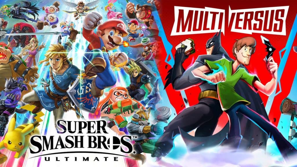 Super Smash Bros. Ultimate and MultiVersus cover art