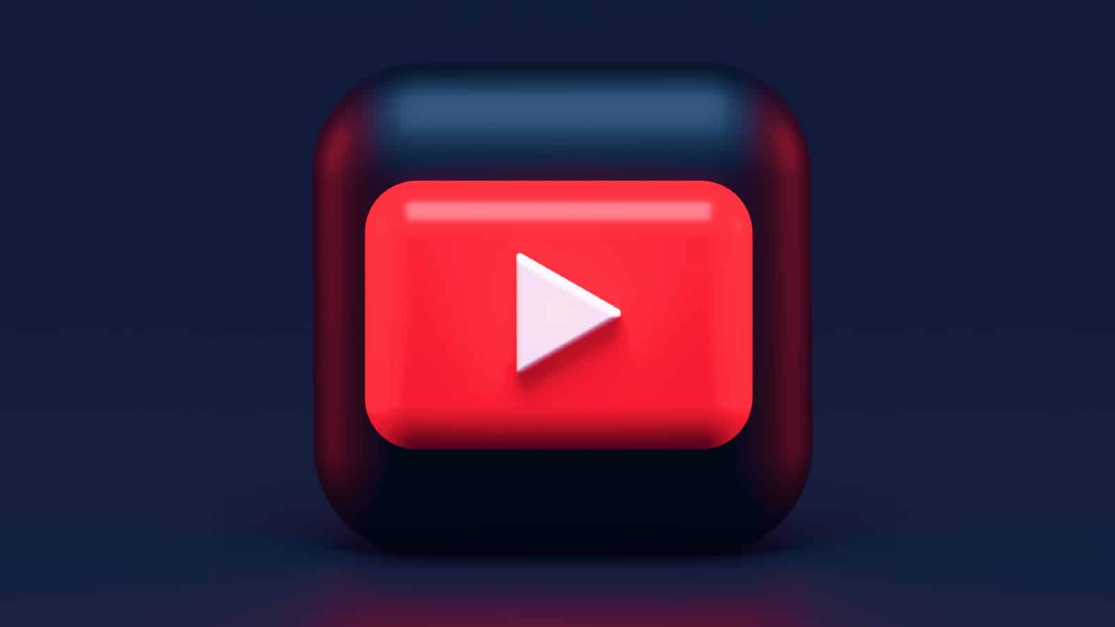 YouTube logo on dark background