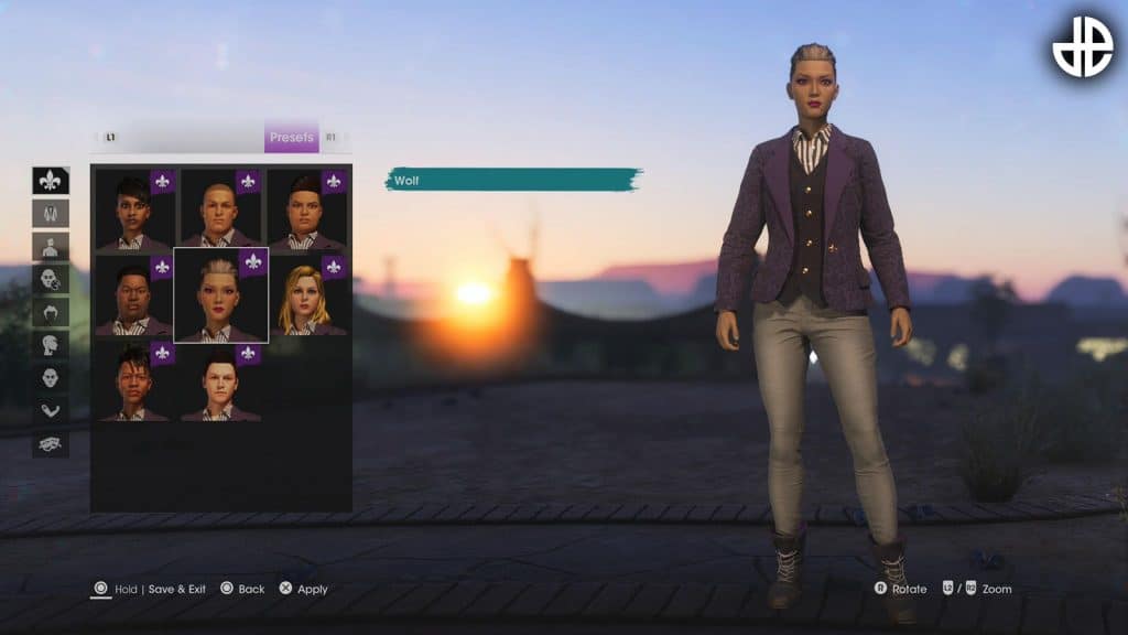 An image of changing gender in saints row