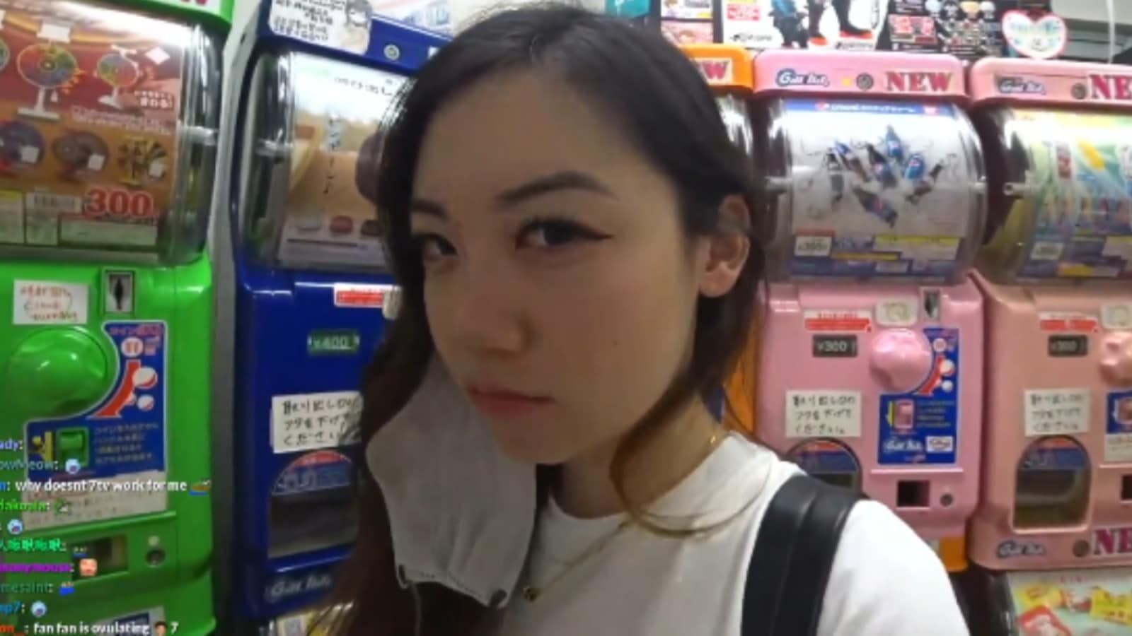 streamers confused at adult toy in tokyo vending machine