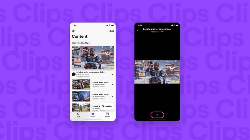 twitch mobile dowload clips preview