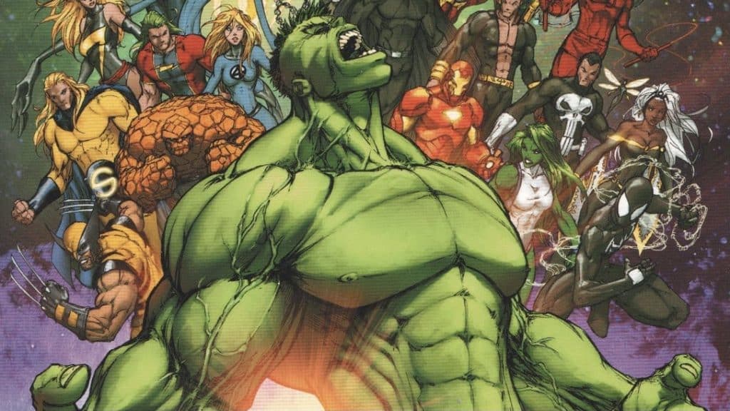 A still of the World War Hulk comic