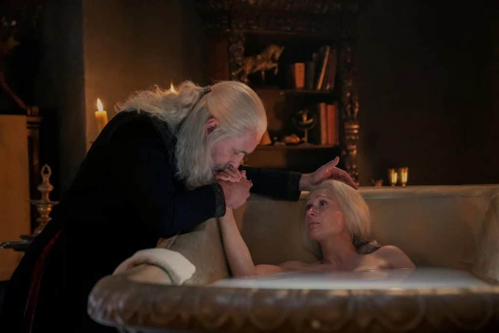 King Viserys and Aemma Arryn in House of the Dragon