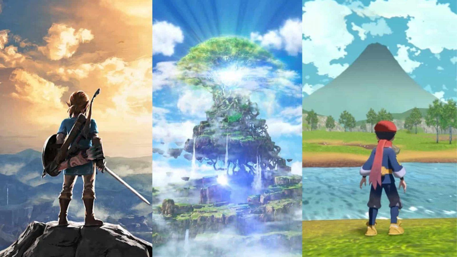 Zelda, dragon quest, and Pokemon Legends Arceus