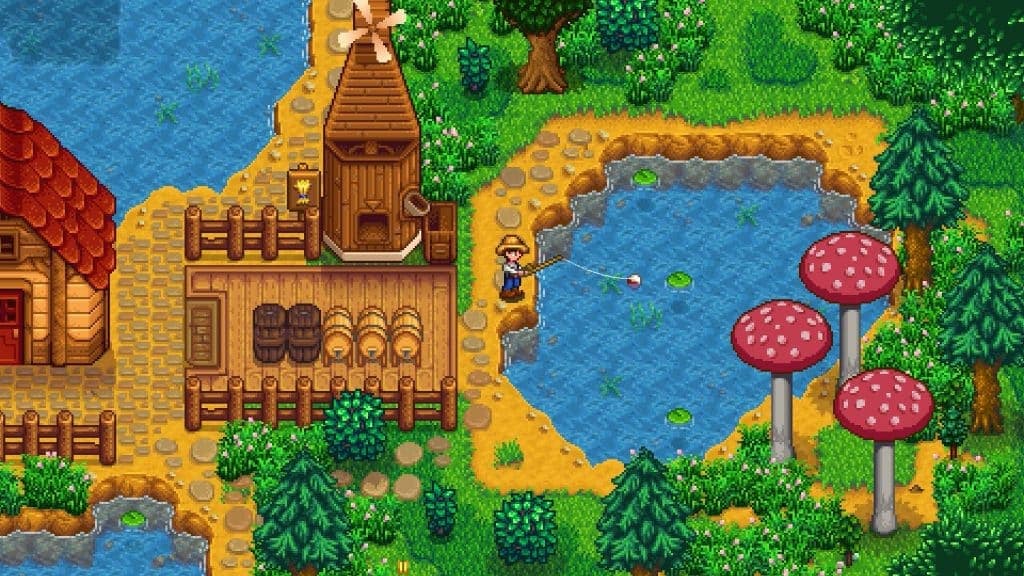 player fishing in stardew valley