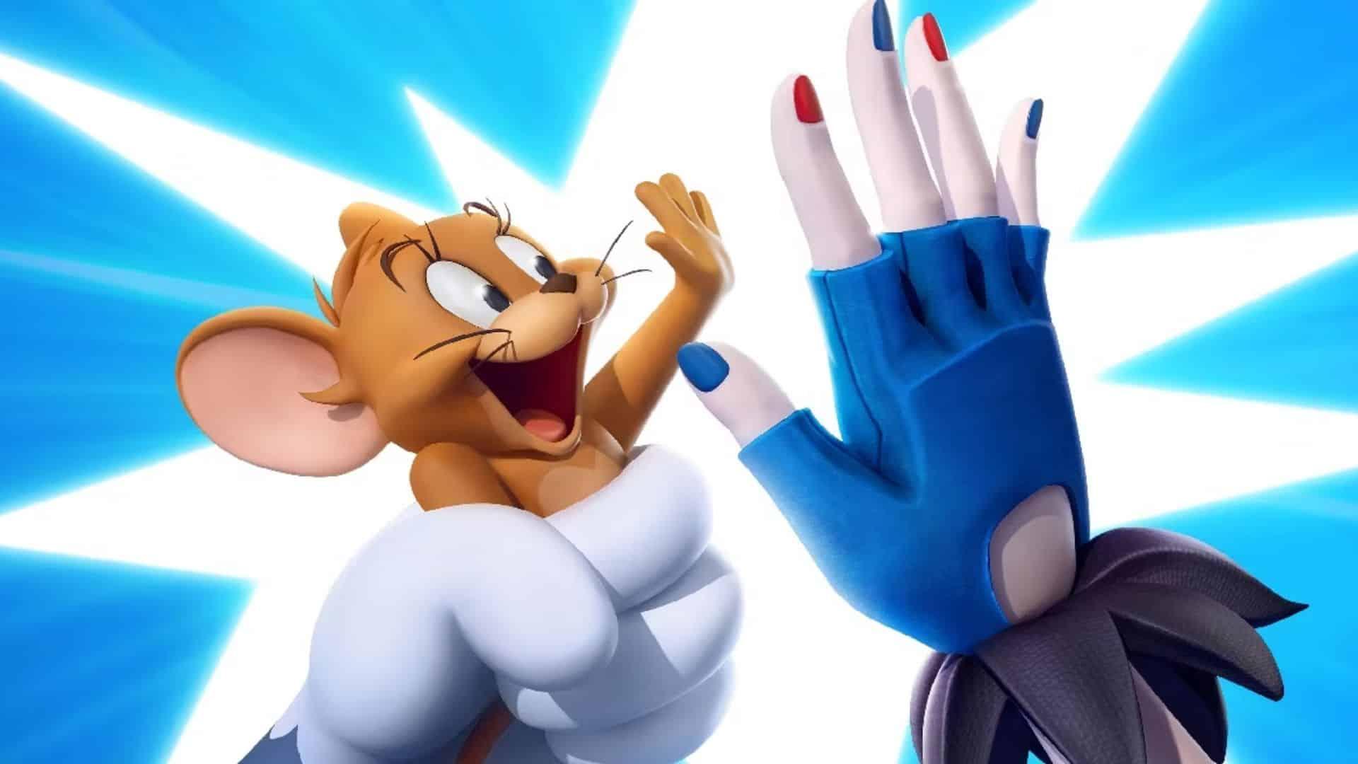jerry high fiving harley quinn in multiversus