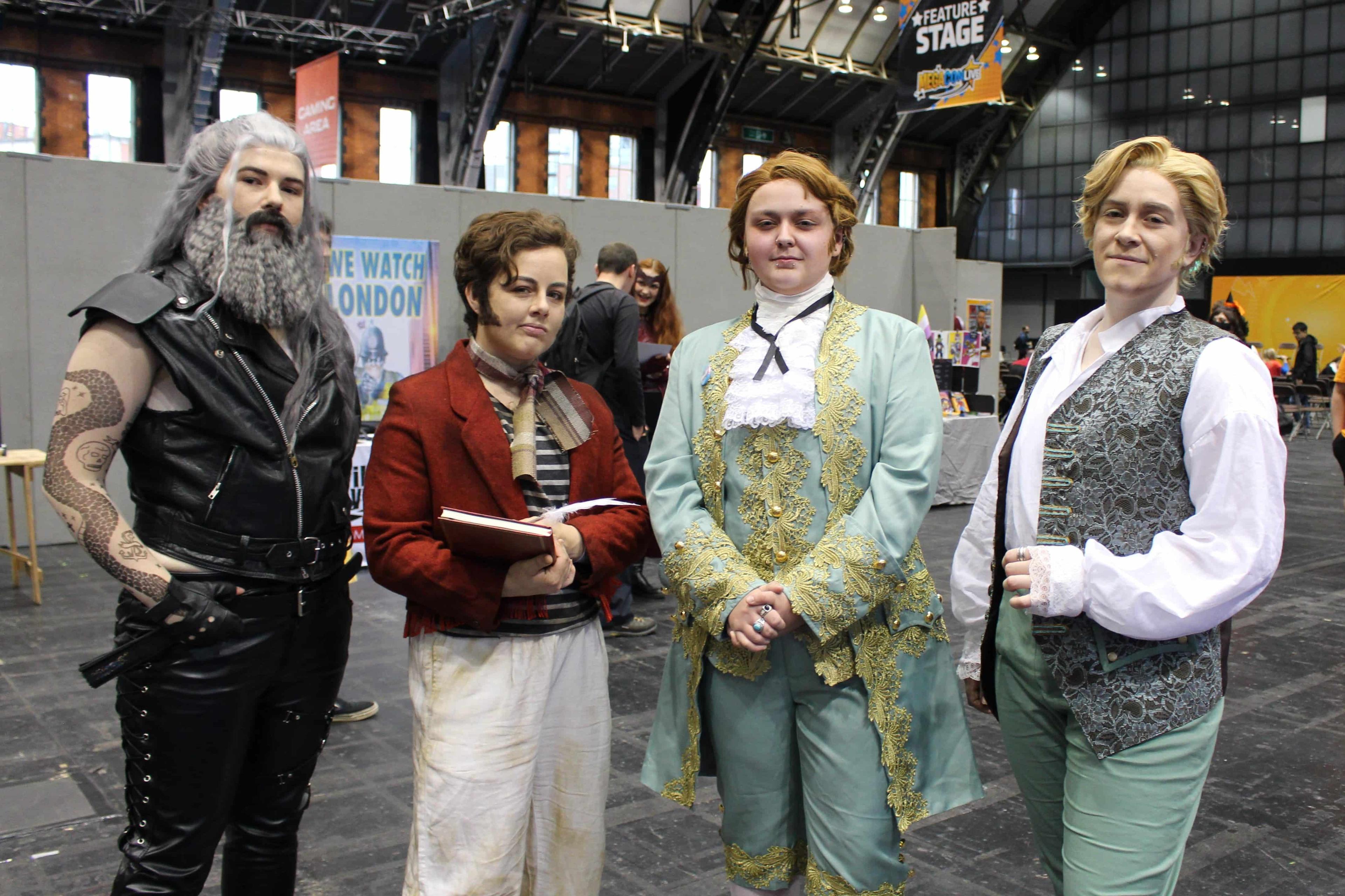 Blackbeard/Ed, Lucius, Stede Bonnet and another Stede Bonnet (Our Flag Means Death) cosplay