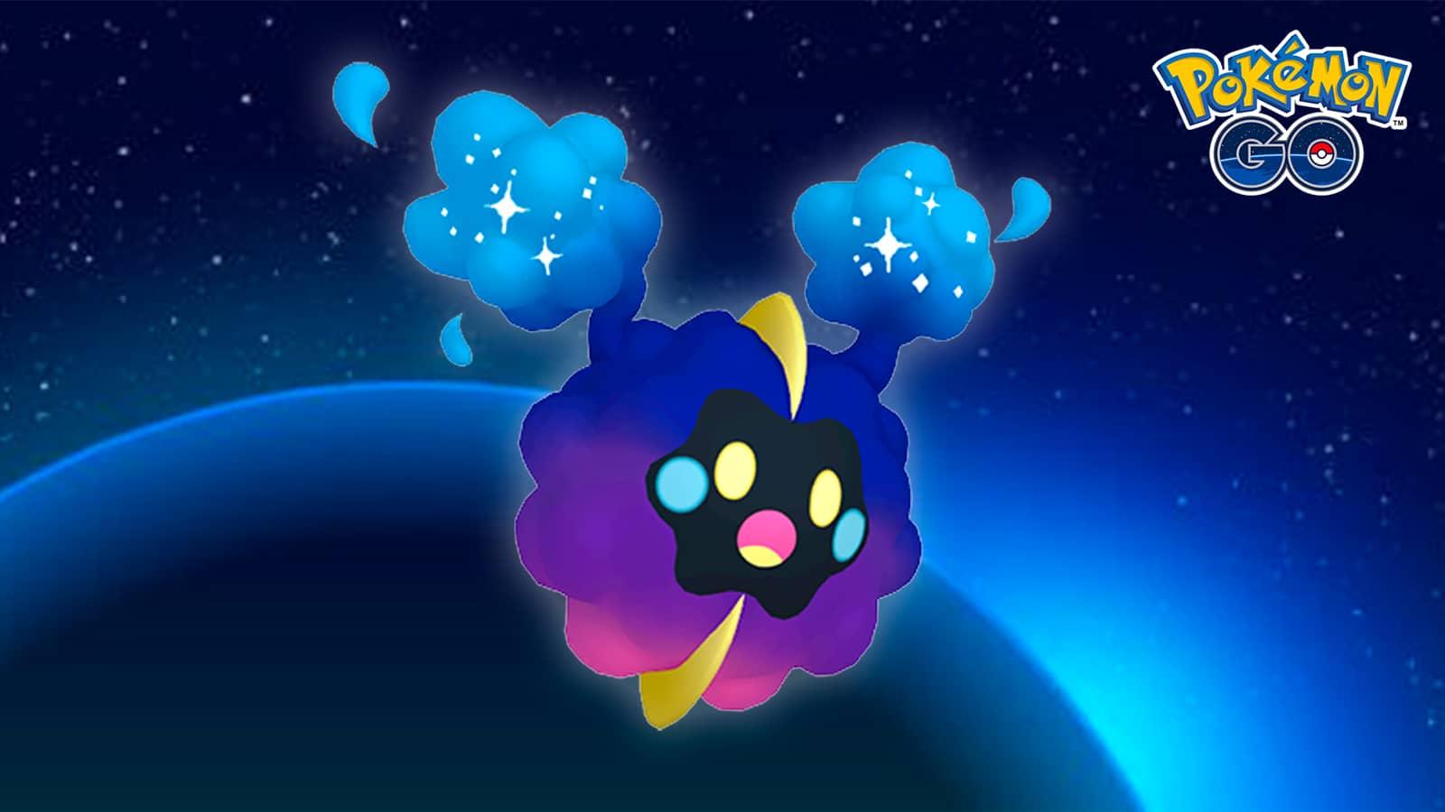 Cosmog appearing in the Pokemon Go A Cosmic Companion Special Research story