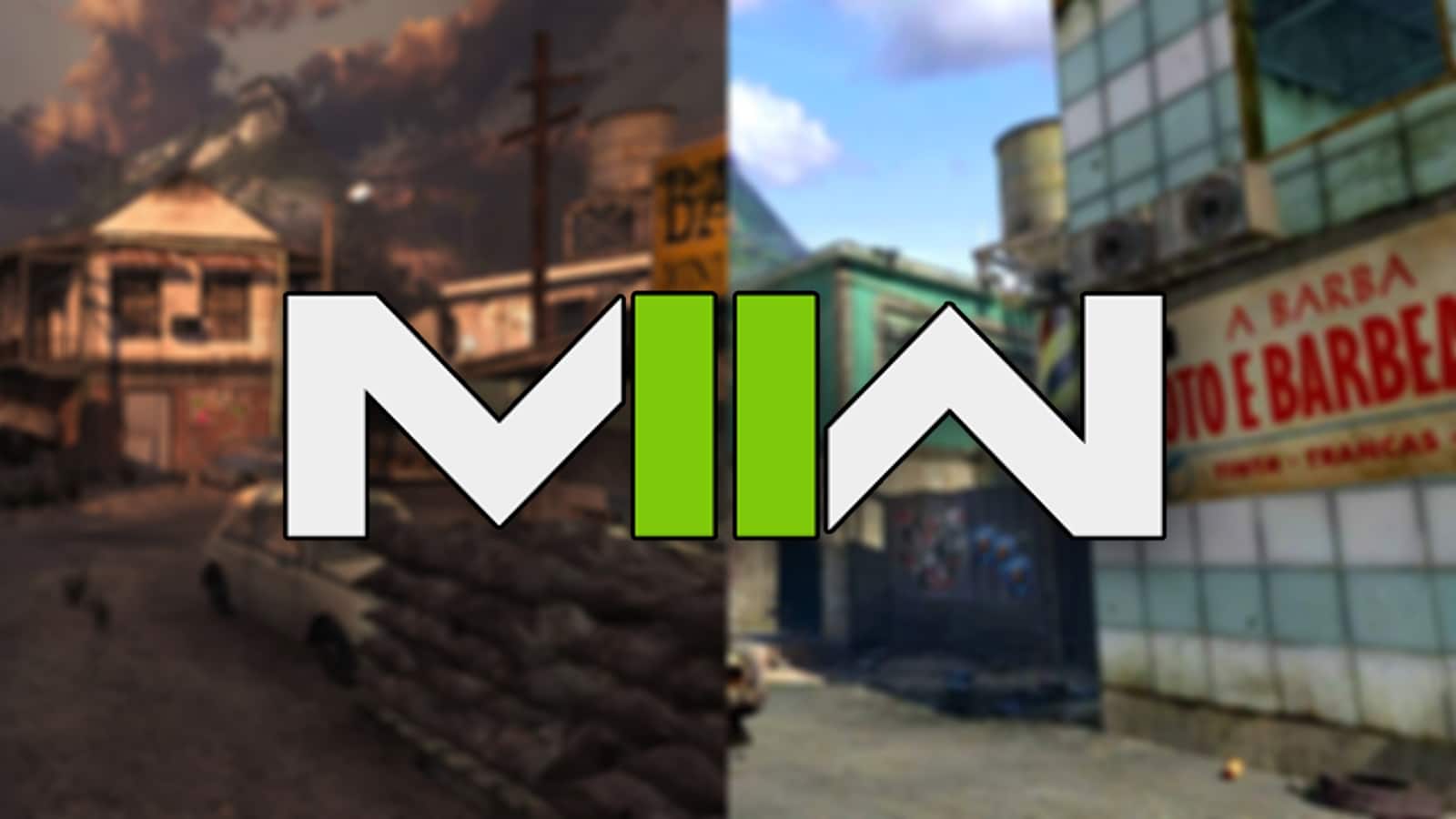 Modern Warfare 2 maps Rundown and Favela with MWII 2022 logo
