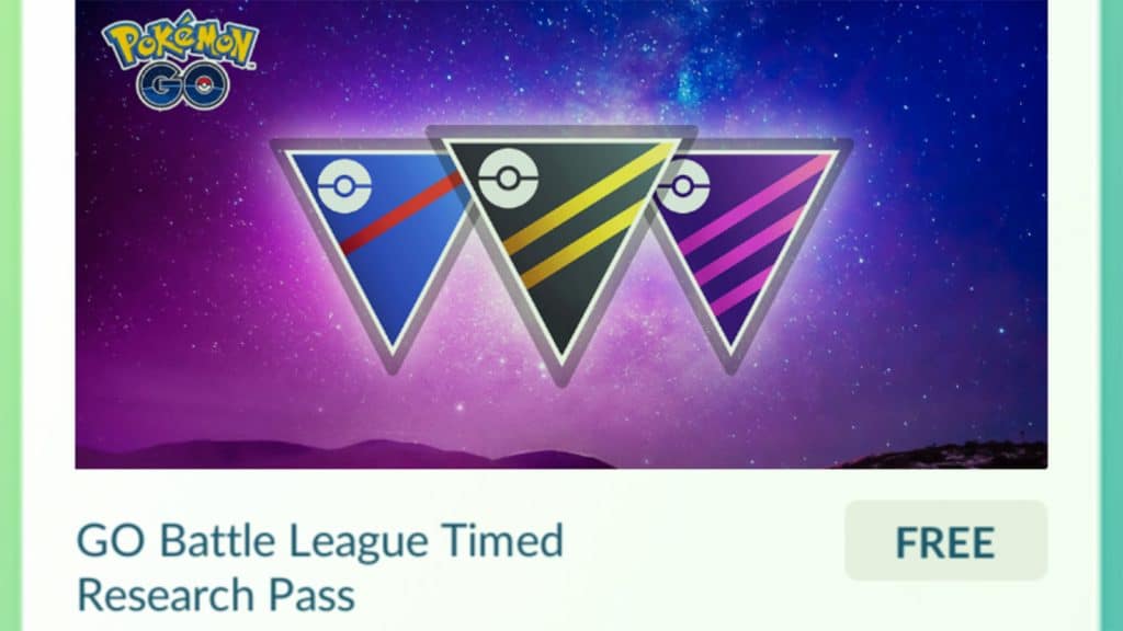 The Pokemon Go Battle League Timed Research Pass