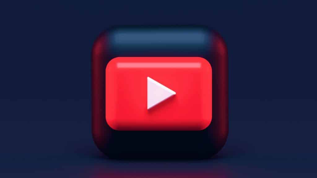 YouTube logo on a dark background