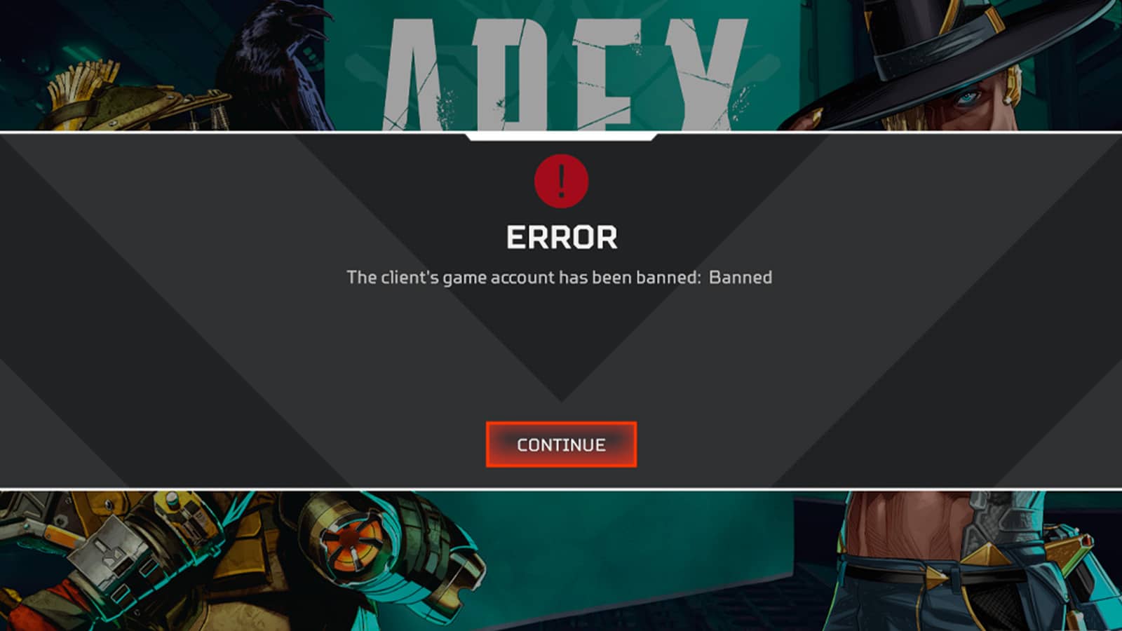 Apex Legends Ban Screen in-game
