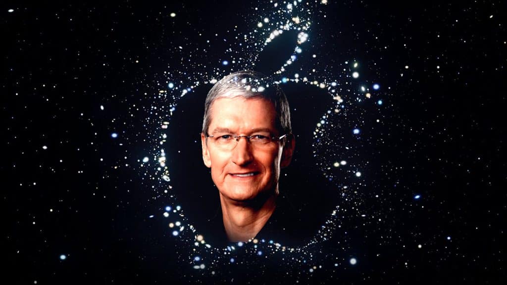 Tim Cook looking like a Doctor Who intro
