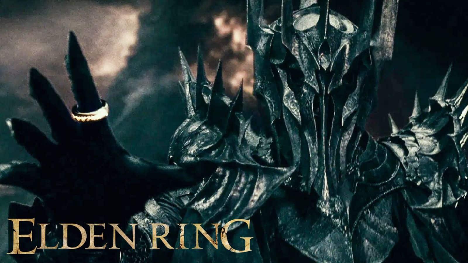 Sauron with Elden Ring logo