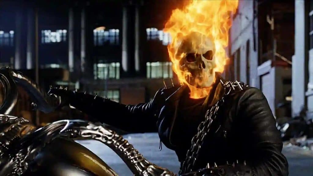 Nicolas Cage as Johnny Blaze in Ghost Rider